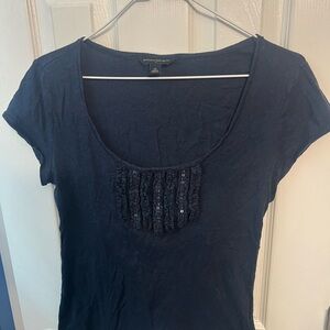 Banana Republic Dark Blue Short Sleeve Top